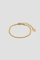 Ardene Stainless Steel Herringbone Bracelet in Gold