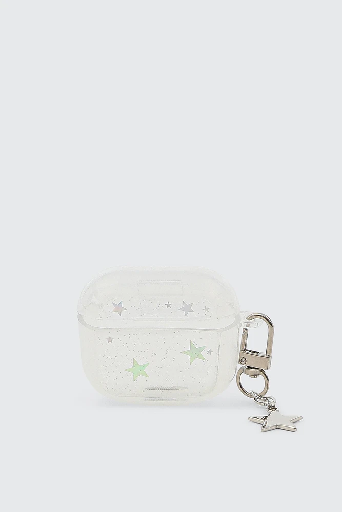 Ardene Star Print Clear Airpods Case