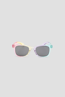 Ardene Rainbow Glitter Wayfarer Sunglasses