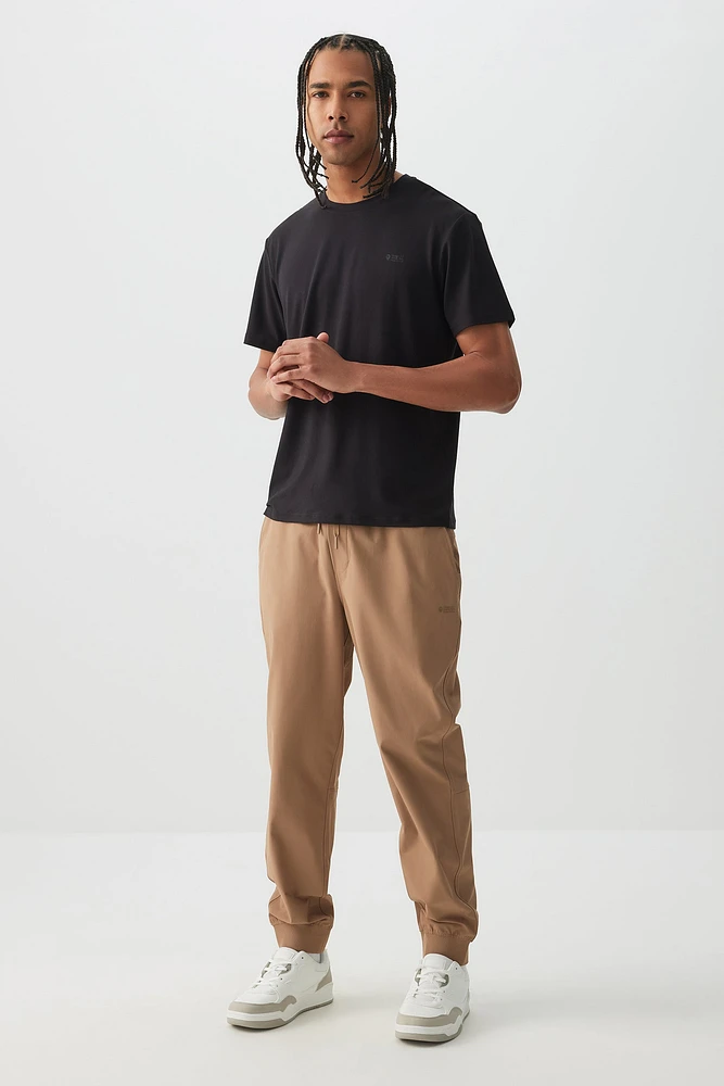 Ardene Man Solid Sports Joggers For Men in Brown | Size | Polyester/Elastane