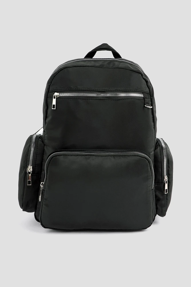 Ardene Nylon Backpack in Black | 100% Recycled Polyester/Nylon | Eco-Conscious