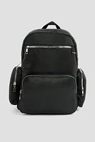 Ardene Nylon Backpack in Black | 100% Recycled Polyester/Nylon | Eco-Conscious