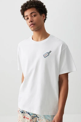 Ardene Graphic T-Shirt in White | Size | 100% Cotton