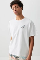 Ardene Graphic T-Shirt in White | Size | 100% Cotton