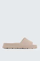 Ardene Chunky Sole Slides in Beige | Size