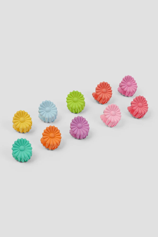 Ardene Kids 10-Pack Mini Daisy Hair Claws