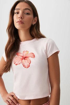 Ardene Graphic PJ Top in Light | Size | Cotton/Elastane | Eco-Conscious
