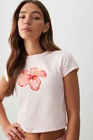 Ardene Graphic PJ Top in Light | Size | Cotton/Elastane | Eco-Conscious