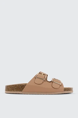 Ardene Two-Buckle Sandals in | Size | Faux Suede