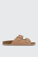 Ardene Two-Buckle Sandals in | Size | Faux Suede