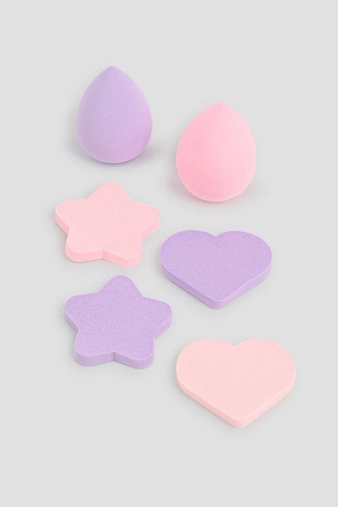 Ardene 6-Pack Makeup Sponges in Lilac