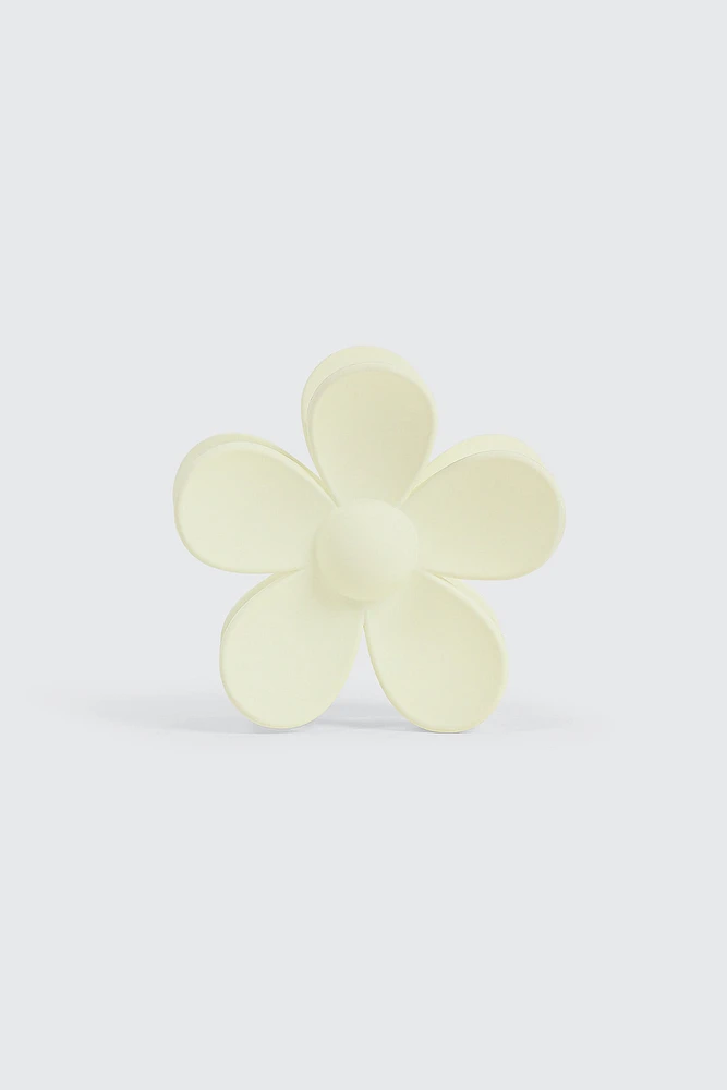 Ardene Daisy Shaped Hair Claw in White