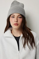 Ardene Wide Cuff Ribbed Beanie in | Polyester/Elastane/Polyamide