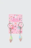 Ardene Kids 2-Pack BFF Ice Cream Keychains in Light Pink