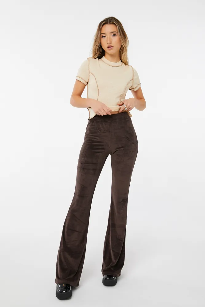 Buy CLOTHINK India Women Flared Grey Polyester Trousers Online at Best  Prices in India  JioMart