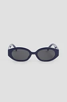 Ardene Oval Sunglasses in Dark Blue