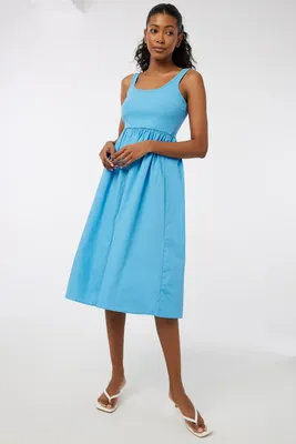 Ardene Contrast Skirt Tank Dress in Blue | Size | 100% Cotton/Elastane