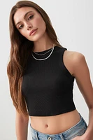 Ardene Basic Rib Wide Binding Tank Top in | Size | Cotton/Elastane | Eco-Conscious