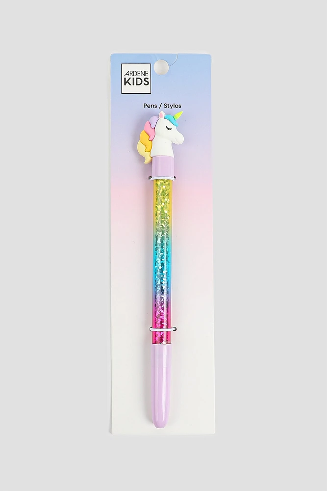 Ardene Kids Unicorn Pen in Lilac