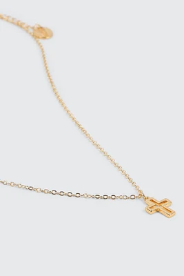 Ardene 14K Gold Plated Cross Necklace
