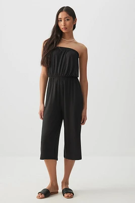 Ardene Basic Super Soft Tube Jumpsuit in Black | Size | Polyester/Elastane | Eco-Conscious