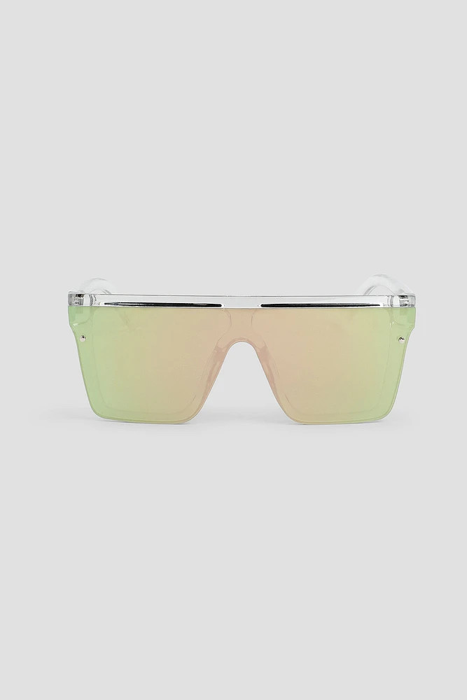 Ardene Oversized Square Sunglasses in Clear