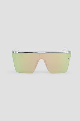 Ardene Oversized Square Sunglasses in Clear