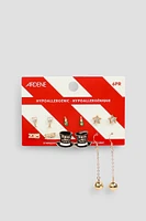 Ardene 6-Pack New Year 2025 Earrings in Gold | Stainless Steel