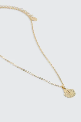 Ardene 14K Gold Plated Clamshell Necklace