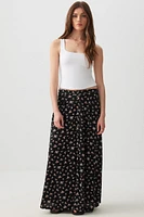 Ardene Button Front Flowy Maxi Skirt | Size | Polyester/Spandex