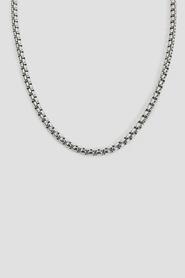 Ardene Man Stainless Steel Round Chain Link Necklace For Men in Silver