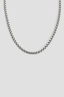 Ardene Man Stainless Steel Round Chain Link Necklace For Men in Silver