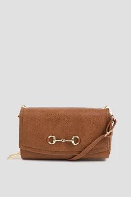 Ardene Crossbody Wallet with Horsebit in | 100% Recycled Polyester/Faux Leather | Eco-Conscious
