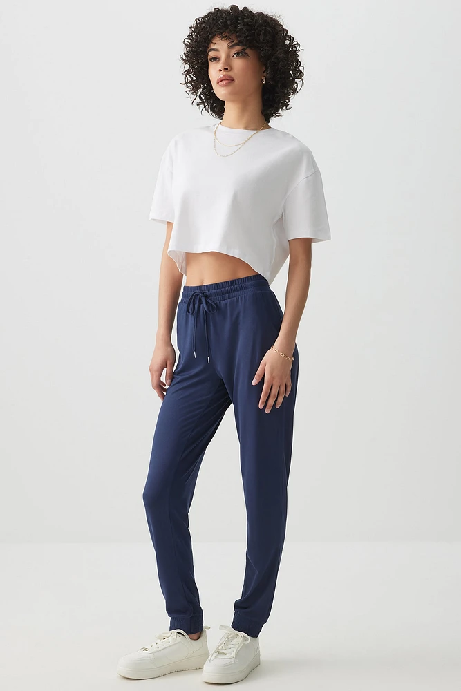 Ardene Super Soft Sweatpants in Dark Blue | Size | Polyester/Elastane | Eco-Conscious