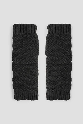 Ardene Knit Leg Warmers in Black | Polyester