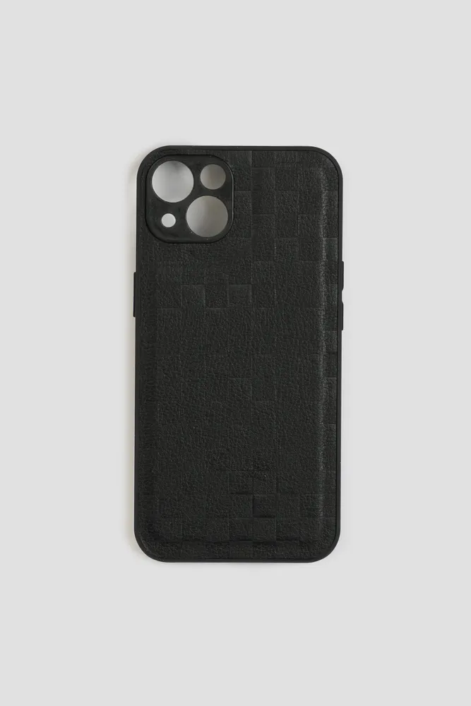 Ardene Tonal Checkered iPhone 13 Case in Black