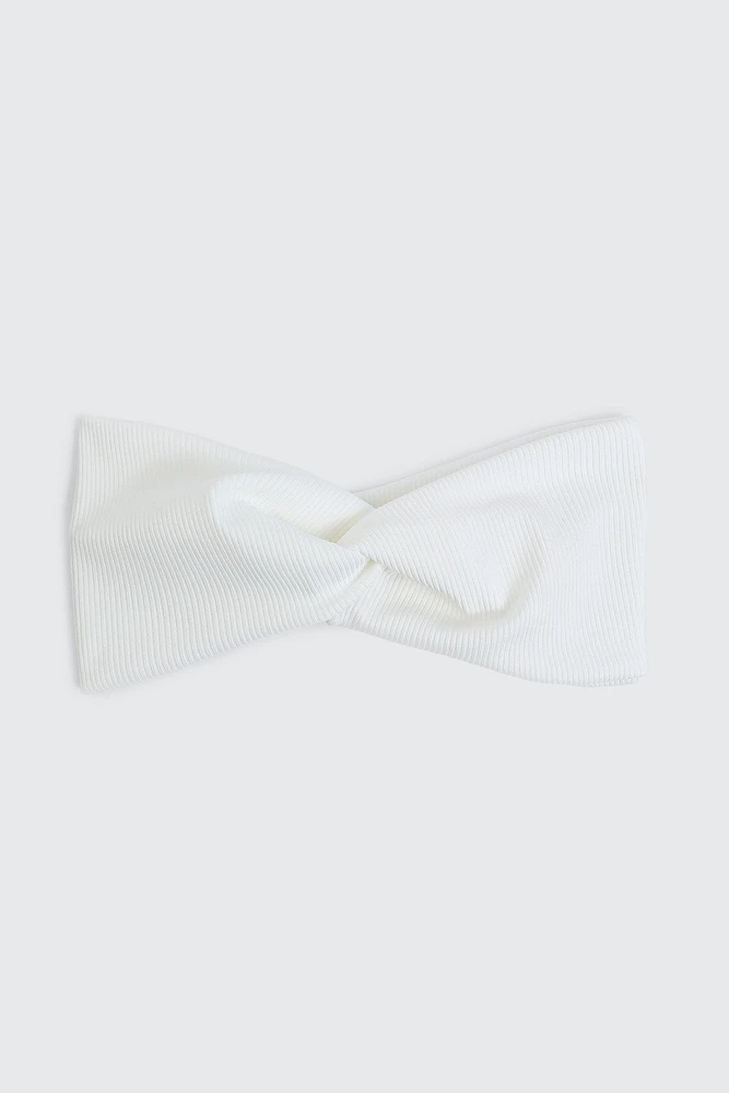 Ardene Twist Headwrap in White | Polyester