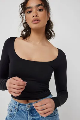 Ardene Contour Long Sleeve T-Shirt in | Size | Nylon/Elastane