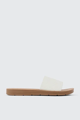 Ardene Weave Strap Flat Sandals in | Size | Faux Leather