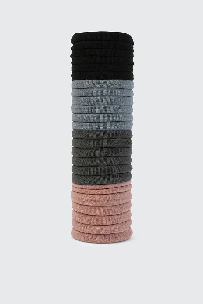 Ardene 24-Pack Hair Elastics in Black