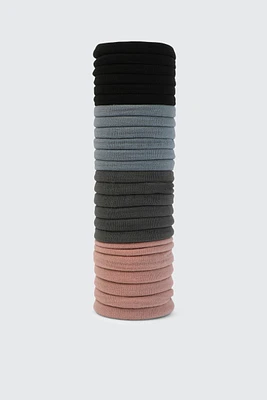 Ardene 24-Pack Hair Elastics in Black