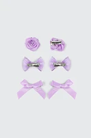 Ardene Kids 6-Pack Hair Bows & Rosettes in