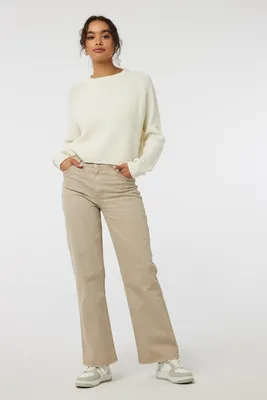 Ardene High Rise '90s Jeans in Beige | Size | Spandex/Cotton