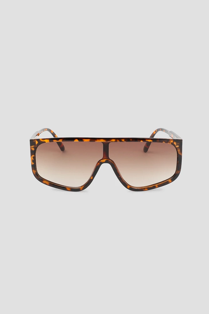 Ardene Tortoiseshell Shield Sunglasses in Brown