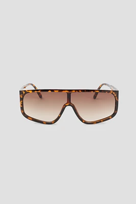 Ardene Tortoiseshell Shield Sunglasses in Brown