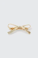 Ardene Bow Barette in Gold