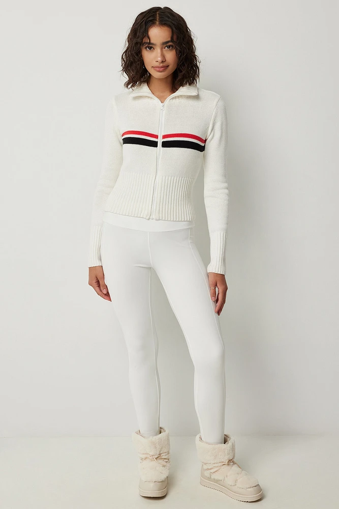 Ardene Soft Inside Leggings in White | Size | Polyester/Elastane | Eco-Conscious