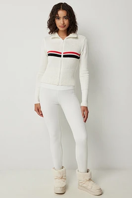 Ardene Soft Inside Leggings in White | Size | Polyester/Elastane | Eco-Conscious