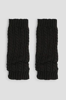 Ardene Cable Knit Leg Warmers in Black | 100% Acrylic