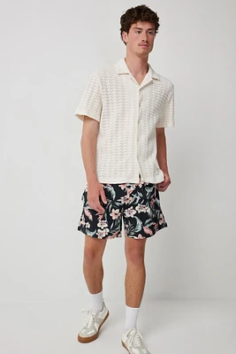 Ardene Man Printed Swim Shorts For Men in | Size | Polyester/Spandex